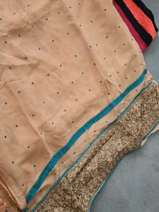 long kurti and garara golden colour
