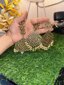 wear only 2 times.      🚫Exquisite Kundan & Pearl