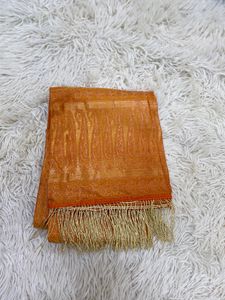 Elegant Orange Paisley Scarf
