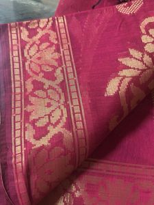 Elegant Pink Silk dupatta with Gold Zari