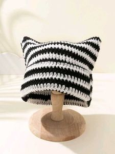 Handmade Crochet Cat Ear Beanie Cap 🎀🧶