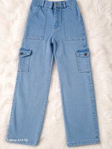 Light Wash Cargo Jeans