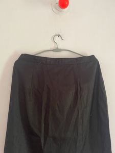Classic Black A-Line Midi Skirt