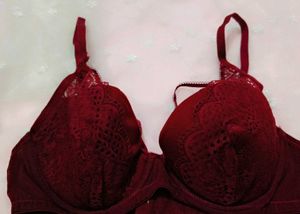 Lace Trimmed Bra &amp; Panty Set