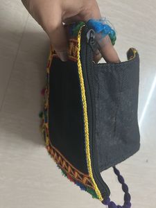 Embroidered Peacock Clutch Bag