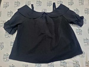 Chic Off-Shoulder Black Top
