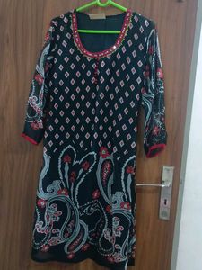 Stylish Printed Kurta with Embellishments