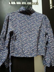 Floral Print Button-Up Blouse