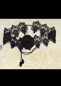 Gothic Black Lace Choker Necklace