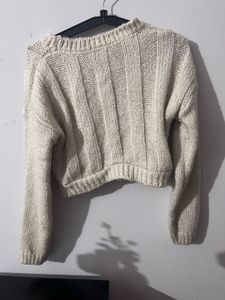 Cozy Cropped Knit Sweater