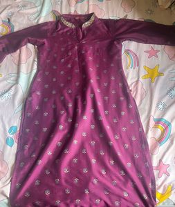 Maroon Floral Kurti