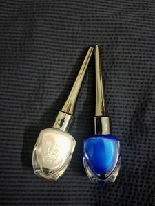 Blue & White Nail Polish Duo