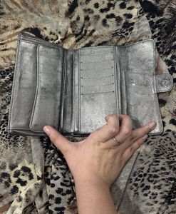 RARE Chanel Lucky Charms Silver Quilted Wallet