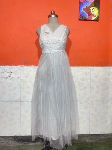 Elegant White Tulle Gown