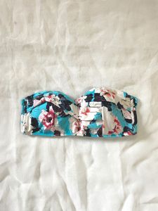Floral Print Bandeau Bikini Top