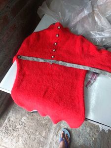 ✨Brand New !! Cozy Red Fuzzy Sweater
