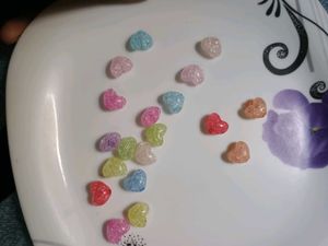 Crackle Heart Charms for Jewelry Making