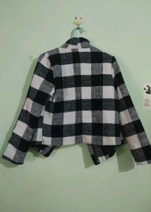 Stylish Checkered Moto Jacket