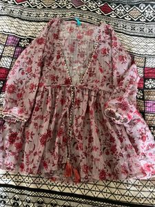 Floral Print Kurta Set with Palazzo