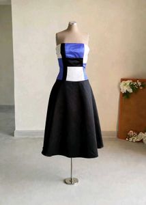 with freebies 🫶 Chic Colorblock Strapless Dress
