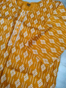 New Yellow Printed Kurta sets