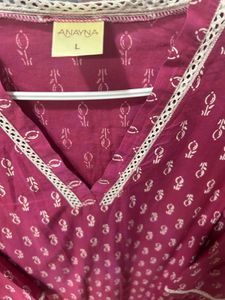Pretty Pink Printed Kurta