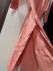 Elegant Peach Embroidered Kurta