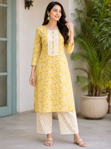 Charming 3  Floral Kurta Set