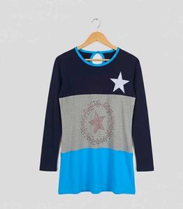 Stylish Color Block Long Sleeve Tshirt