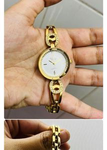 Golden Watch With Diamond
