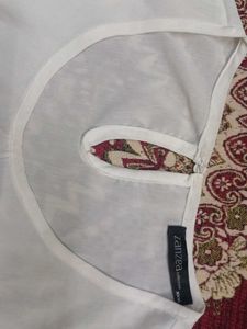 White Top Kurti With Lace