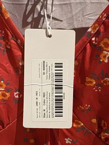 Chic Red Floral Print Mini Dress