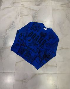 Vibrant Blue waffle tee