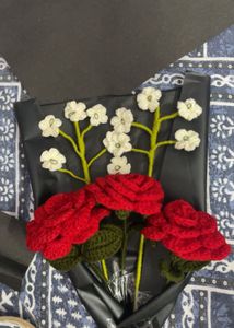 custom made Handmade Crocheted Rose Bouquet
