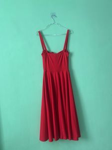 Chic Red Midi Dress