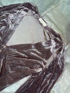 Velvet Plunge Neck Bodysuit