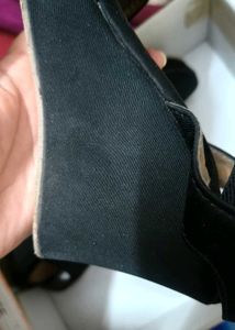 Black Wedge Sandals