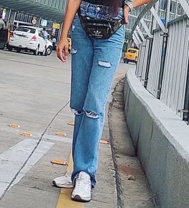 Ripped Flare Jeans