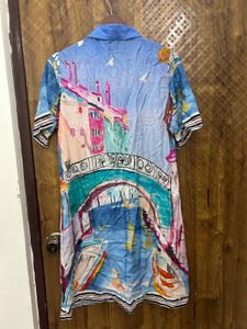 Vibrant Abstract Print Swimsuit Cover-Up(Brand new