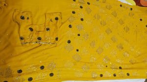 🇳🇿💫🎀 Y2K Exquisite Yellow Embellished Saree