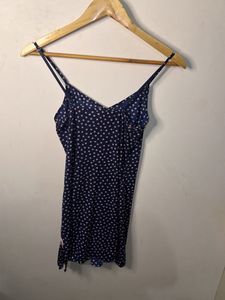 Navy Blue Polka Dot Cami Night top