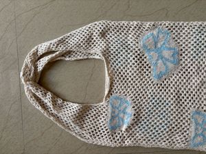 Crochet Bag Bow Purse for Women Coquette Aesthetic