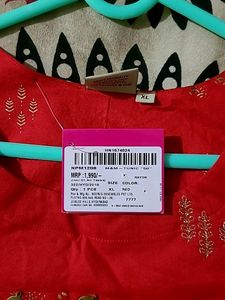 Beautiful Branded Red Asynchronous Kurta