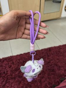 Cute Purple Kuromi Plush Charm + Keychain