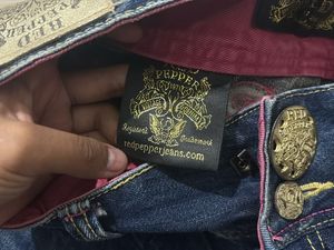 Red Pepper Embroidered Wing Jeans