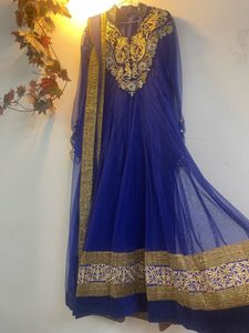 Elegant Blue Ethnic Gown