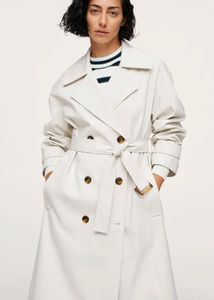 MANGO OFF WHITE Trench Coat - Parisian Style