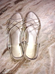 Silver Strappy Sandals Size - 9 To 10