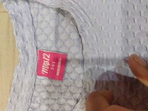 Cute Lavender Textured Long Sleeve Top