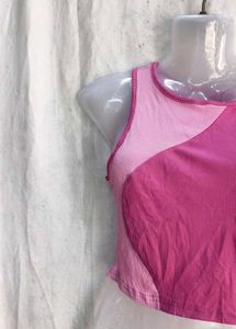 Colorblock Ribbed Crop Tank Top